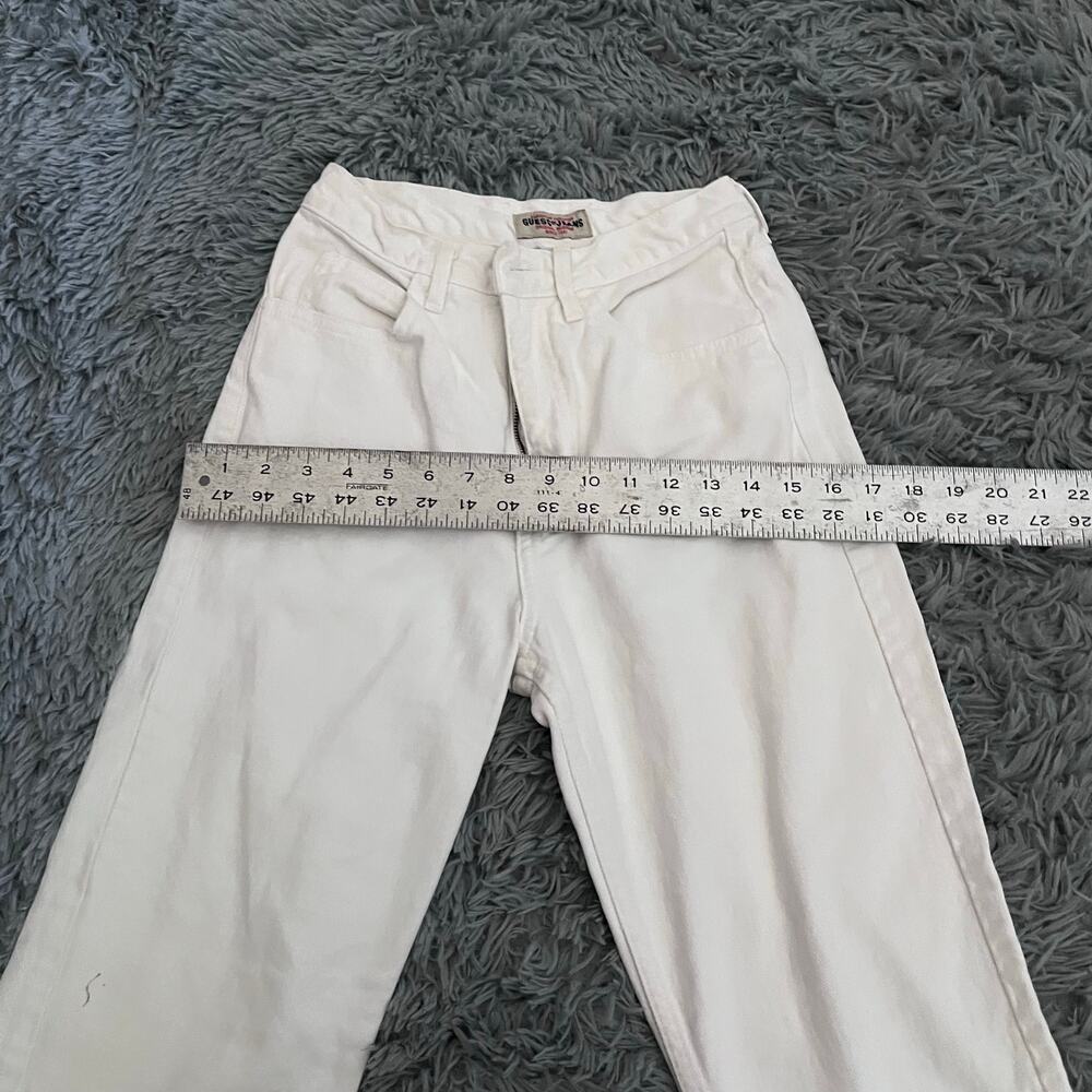 Vintage 1980s/ 1990s Denim White Guess Jeans Mom XS Grunge USA Made - Picture 6 of 14
